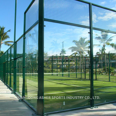 Τυποποιημένο υπαίθριο δικαστήριο Padel, στεγανό συνθετικό γήπεδο αντισφαίρισης χλόης
