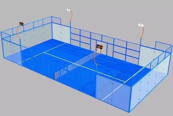Super Panoramic Padel Court With Seamless Glass Walls For Uninterrupted Spectator Views
