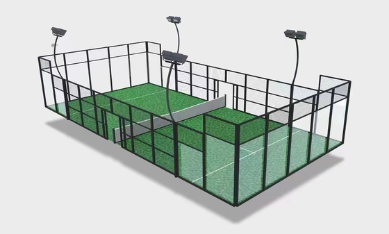 Γήπεδο Padel Βιομηχανικής Κλάσης με Γαλβανισμένο Εν θερμώ Χάλυβα Γρήγορης Αποστράγγισης για Γήπεδο Padel στην Αυλή
