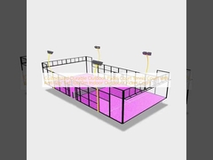 Προσαρμοσμένο ανθεκτικό υπαίθριο γήπεδο πάδελ γήπεδο τένις γήπεδο με αντιτρίχωμα γκαζόν 10x20m εσωτερικό εξωτερικό γήπεδο κρίκετ